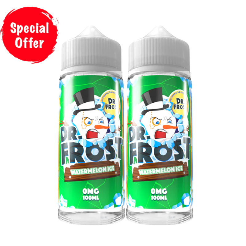 Watermelon Ice Flavour Dr Frost 100ML Shortfill E Liquid - Image 2