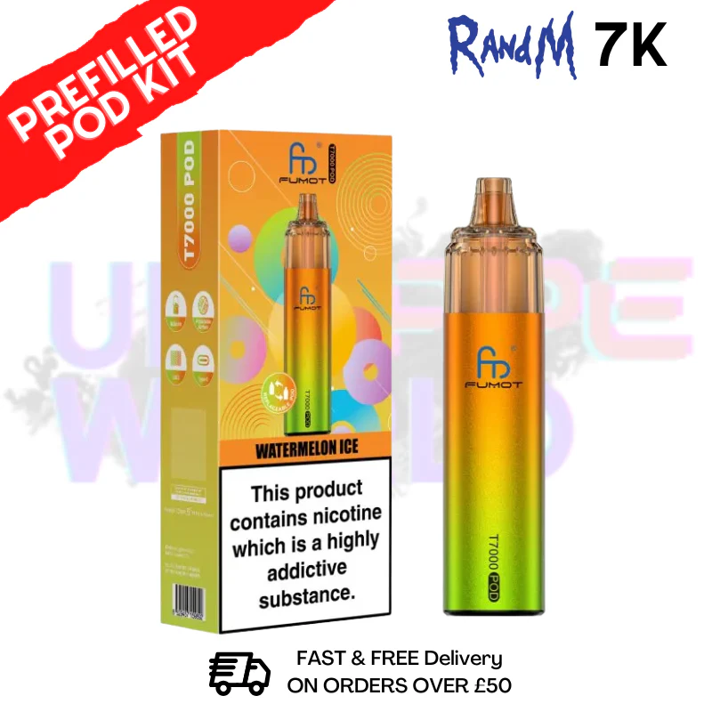 Watermelon ICE Fumot RandM T7000 7K Prefilled Pod Kit