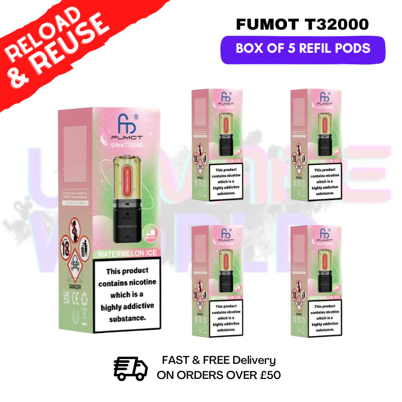 Watermelon ICE Fumot T32000 REPLACEMENT PODS - BOX OF 5