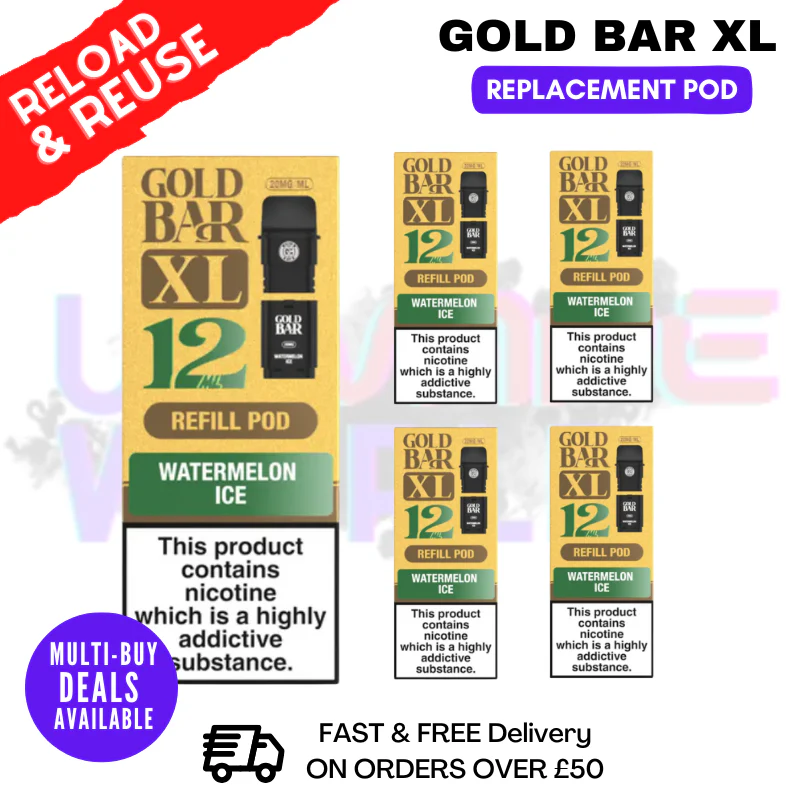 Watermelon Ice Gold Bar XL REFIL Pods Box Of 5