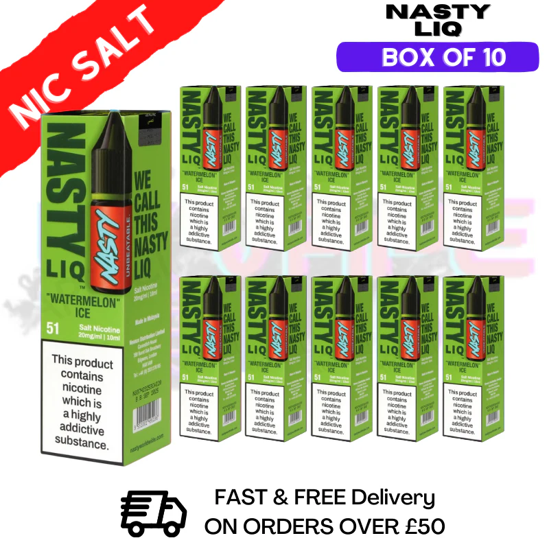 Watermelon Ice - NastyLiq Nic Salt Box Of 10