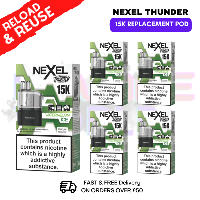 Watermelon ICE Nexel 15K REPLACEMENT PODS BOX OF 5