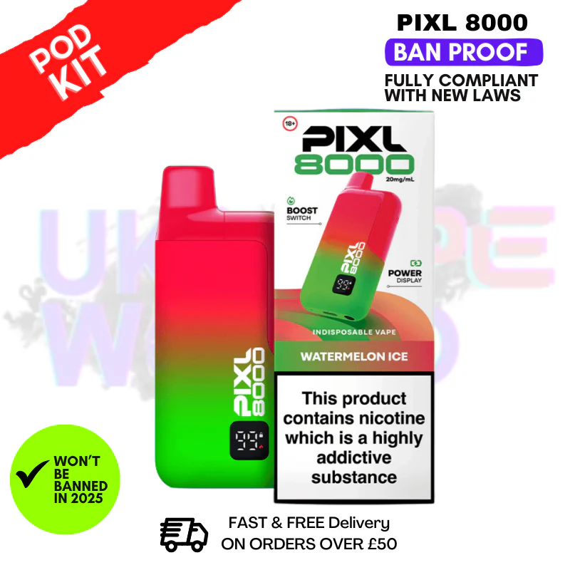 Watermelon ICE Pixl 8000 Puff Pod Kit