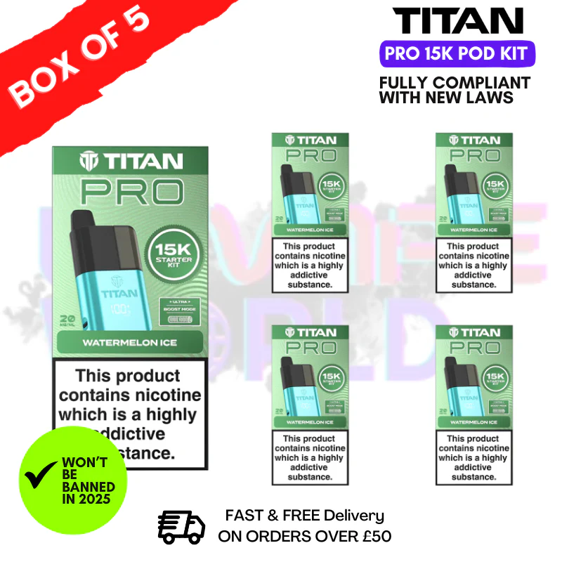 Watermelon Ice Titan Pro 15K Pod Kit Box of 5