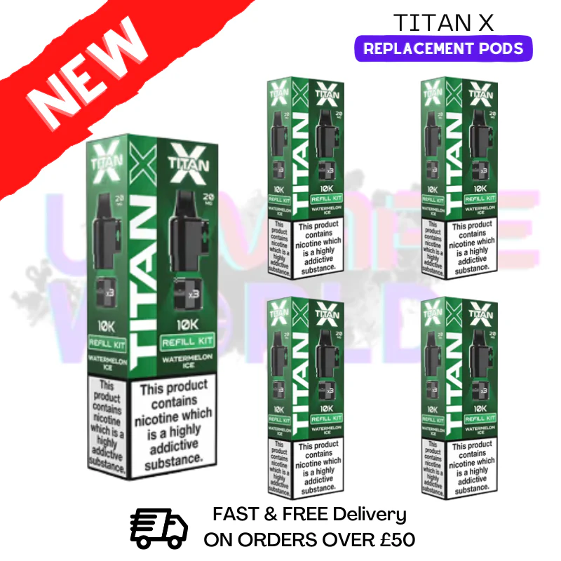 Watermelon Ice Titan X Replacement Pods box of 5