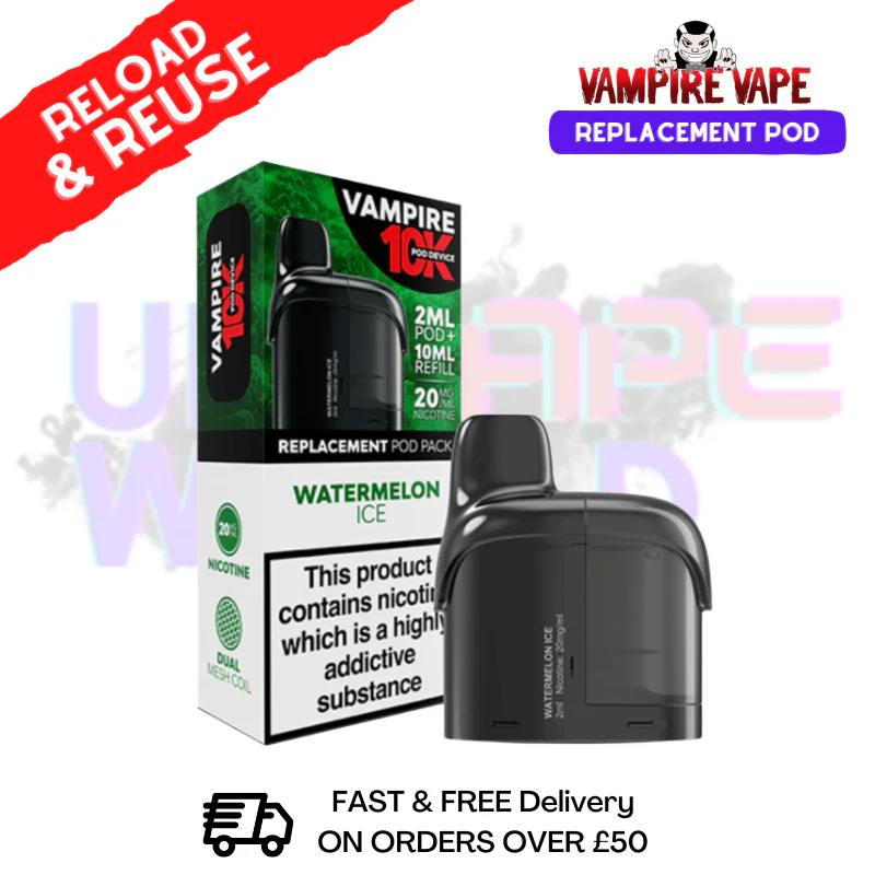 Watermelon Vampire Vape 10K Prefilled Pod