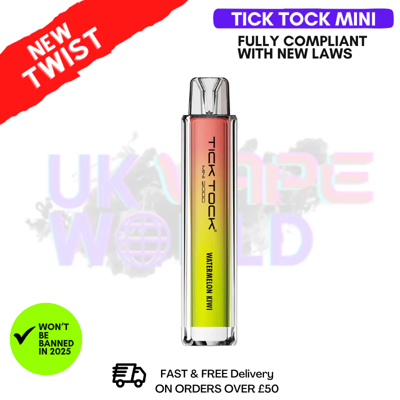 Watermelon Kiwi Tick Tock Mini 2000 Puff Kit