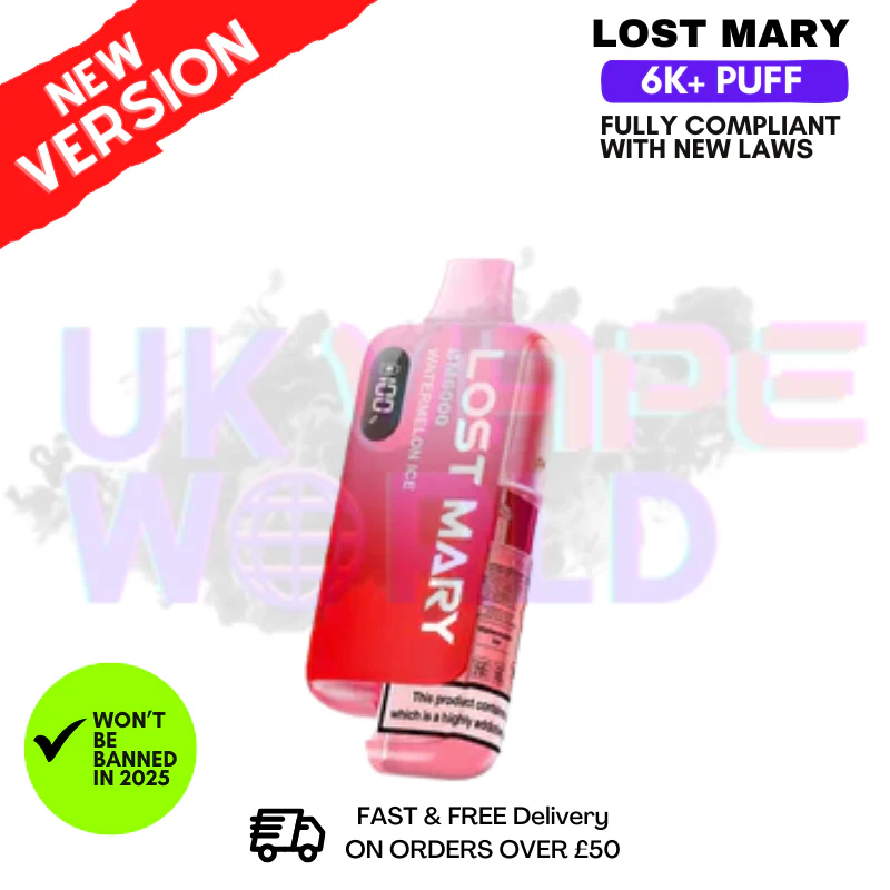 Watermelon Lost Mary 6K Puff Pod Kit - Only £8.99
