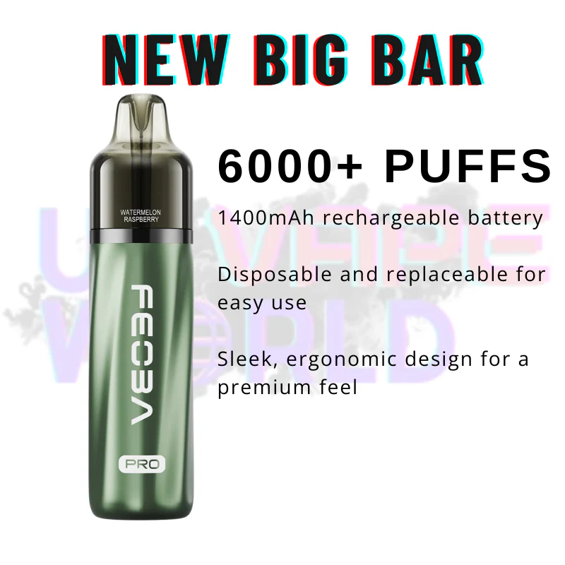 Watermelon Raspberry Feoba Pro 6000 6K Puff Pod Kit - Image 2