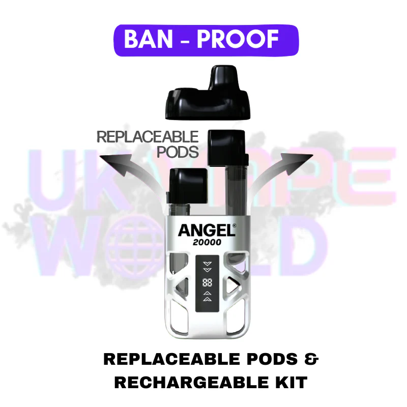 White Edition Angel Bar 20K Puff Twist Prefilled Pod Kit - Image 2