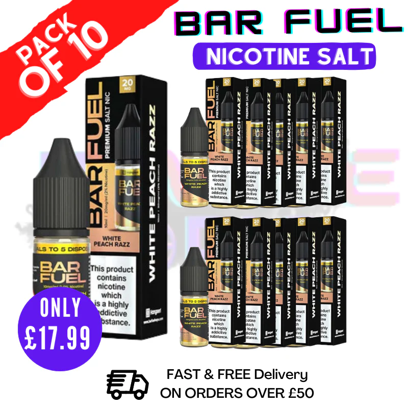 White Peach Razz Fuel Nic Salt Box Of 10