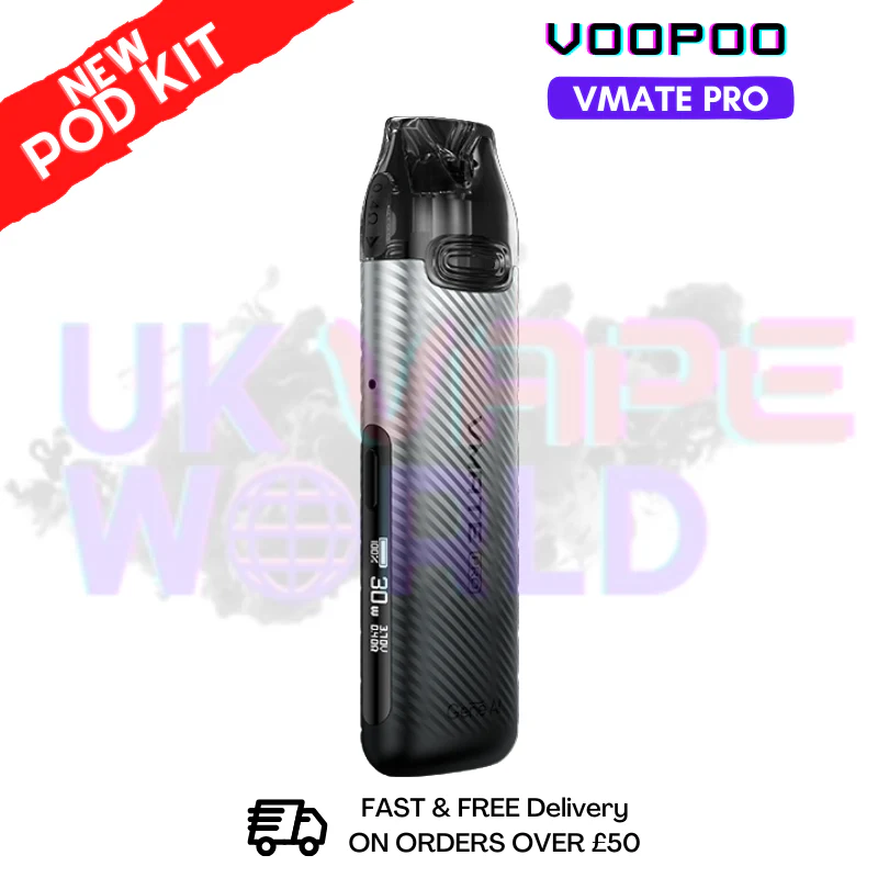 Whorl Gray Voopoo Vmate Pro 25W Pod Kit - Free NicSalt
