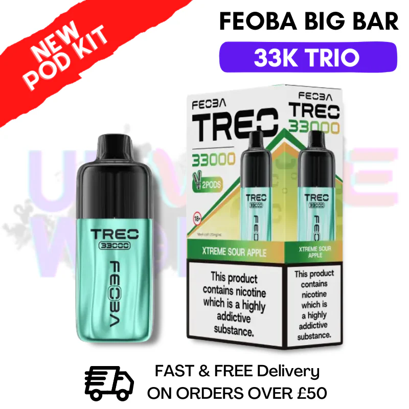 Xtreme Sour Apple Feoba Treo 33K Puff Pod Kit