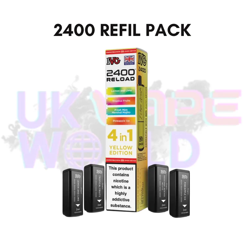 Yellow Edition IVG 2400 RELOAD Pods - Box Of 10 - Image 2