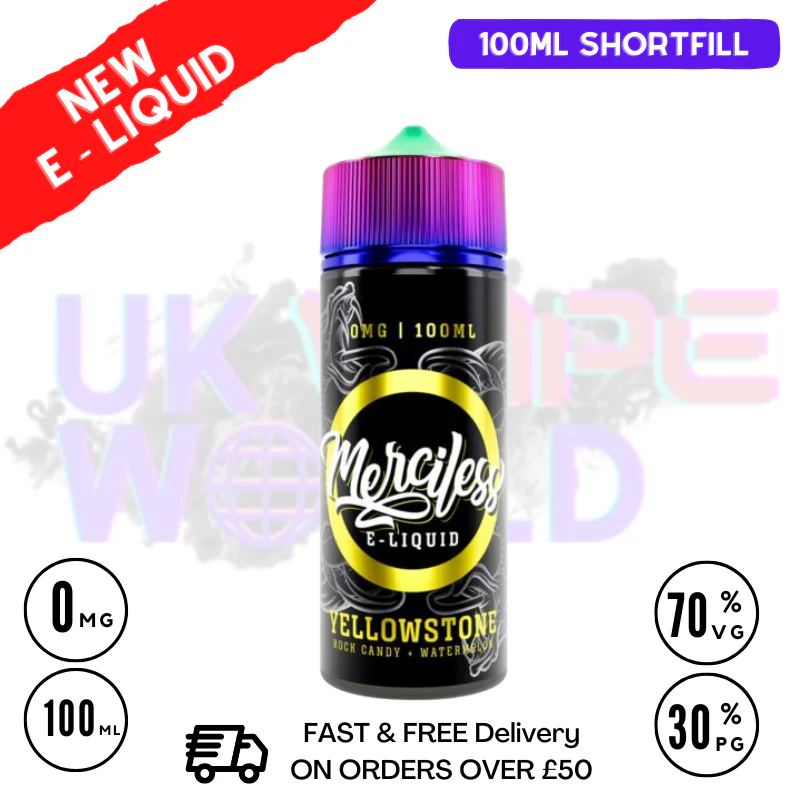 Yellow Stone Merciless Shortfill Juice 100ML Eliquid